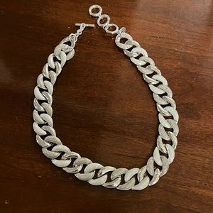 Talbots grey and silver necklace.